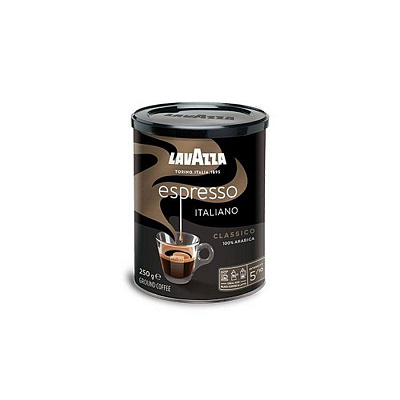 Cafea Măcinată Lavazza Espresso Italiano Classico (Borcan Metalic, 250g)